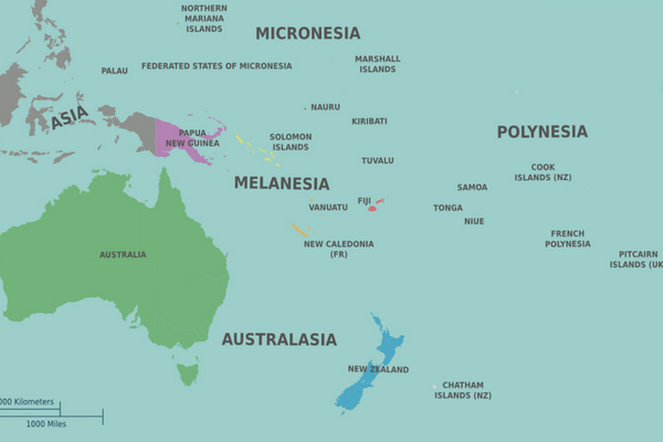Từ vựng các nước bằng tiếng Anh khu vực Châu Úc và Nam Thái Bình Dương