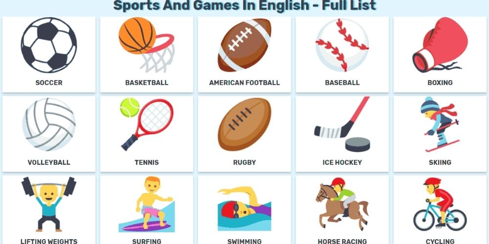 Từ vựng tiếng Anh lớp 6: Chủ đề Sports and games