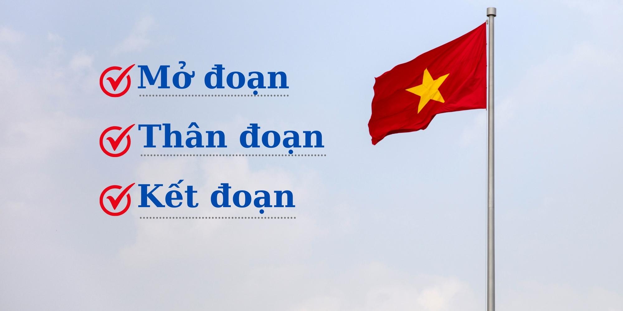 Dàn ý bài viết giới thiệu về Việt Nam nên có 3 phần